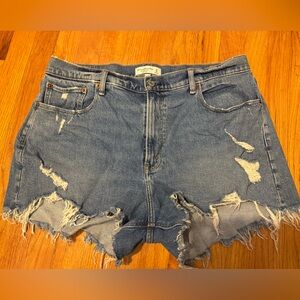 Abercrombie & Fitch Blue Denim Shorts